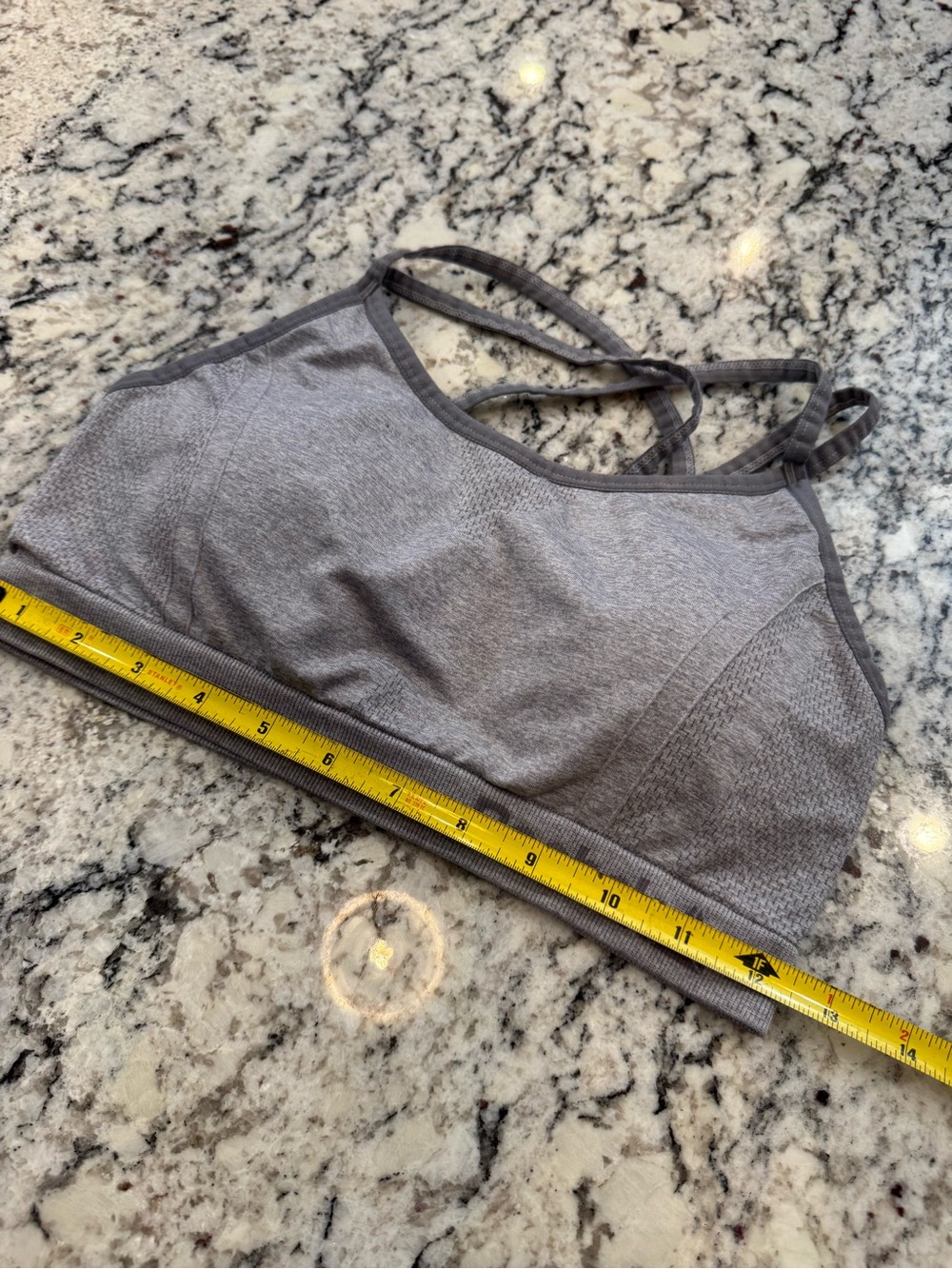 Reebok Gray Strappy Sports Bra | Medium Support | Size S - Picture 3 of 6